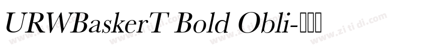 URWBaskerT Bold Obli字体转换